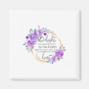 Aimant Floral Christian Vous Plaisir Dans La Bible Du Sei