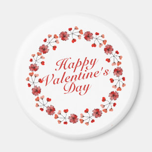 Aimant floral de la guirlande de Saint-Valentin