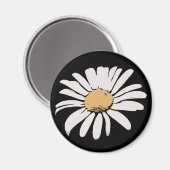 Aimant floral de marguerite noire (Recto/Verso)