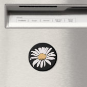 Aimant floral de marguerite noire (In Situ (Lave-vaisselle))