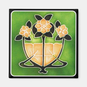 Aimant floral de Nouveau d'art