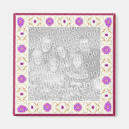 Aimant Floral Deco personnalisable (Devant)