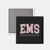 Aimant Floral Ems Emergency Medical Services Emt Wildflow (Recto/Verso)