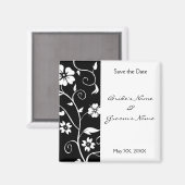 Aimant Floral Enregistrer l'aimant de date (Recto/Verso)