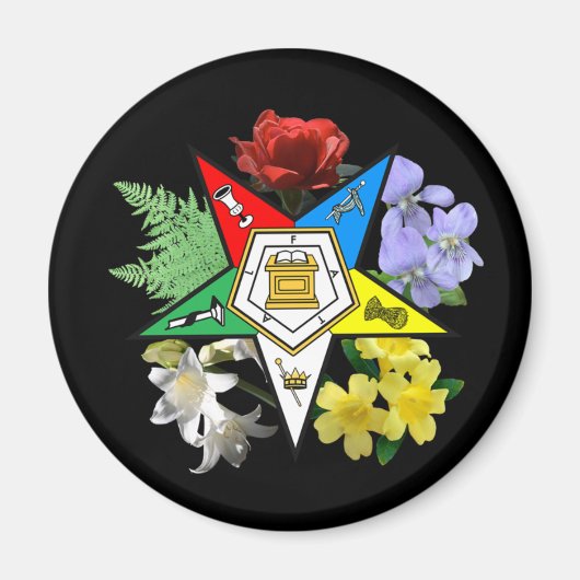 Aimant floral étoile orientale (Devant)