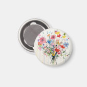 Aimant floral fantaisiste et fleuri (Recto/Verso)