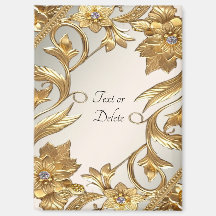 Aimant Floral Feuille Golden Wavy