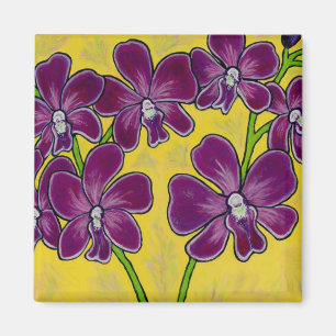 Aimant floral génial d'orchidée