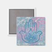 Aimant floral Hamsa (Recto/Verso)