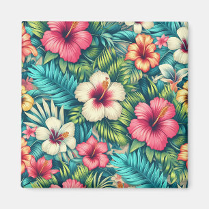 Aimant Floral hawaïen/tropical
