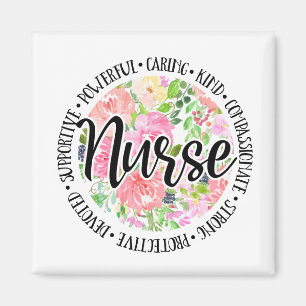 Aimant Floral Inspirational Nurse