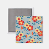 Aimant Floral Jaune et bleu (Recto/Verso)