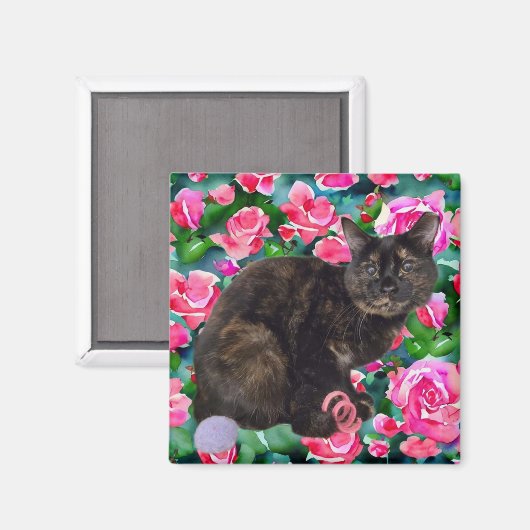 Aimant Floral Kitty (Recto/Verso)