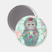 Aimant Floral Meowtreshka (Recto/Verso)