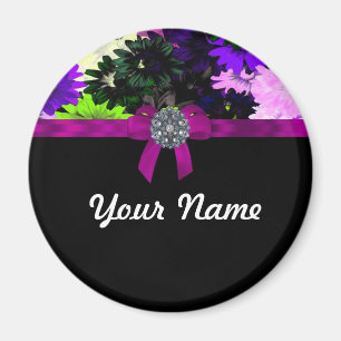 Aimant Floral multicolore
