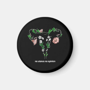 Aimant Floral No Uterus No Opinion Droits des femmes