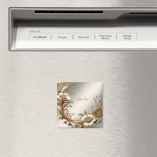 Aimant floral or (In Situ (Lave-vaisselle))