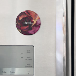 Aimant Floral or rose de Bourgogne