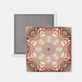 Aimant floral orange pêche élégant (Recto/Verso)