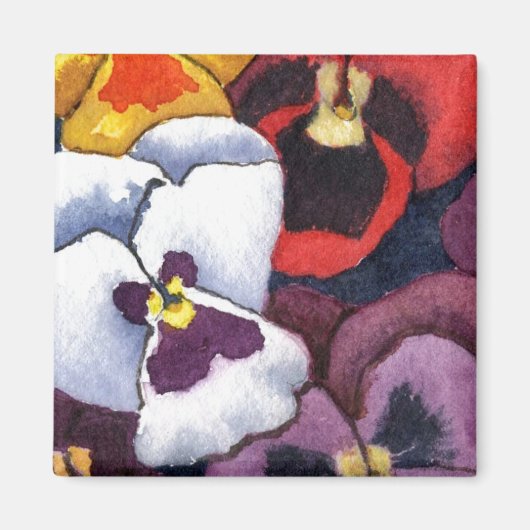 Aimant floral "Pansy #2" (Devant)