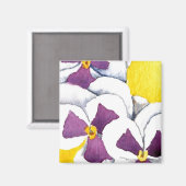 Aimant floral "Pansy #4" (Recto/Verso)