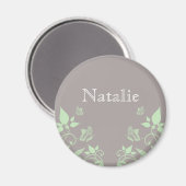 Aimant floral papillon vert (Recto/Verso)