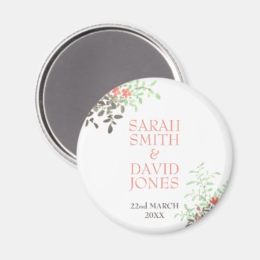 Aimant Floral peint (Recto/Verso)