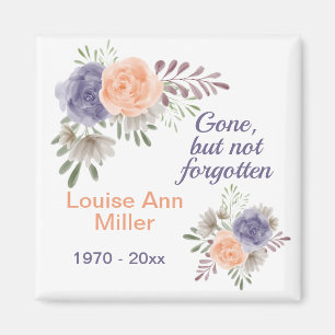 Aimant Floral Peony Memorial parti mais pas oublié