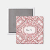 Aimant floral rose (Recto/Verso)