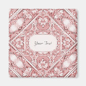 Aimant floral rose (Devant)