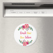 Aimant Floral rose Créez votre propre inspiration future (In Situ (Lave-vaisselle))