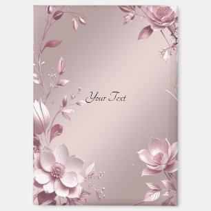 Aimant floral rose délicat