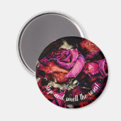 Aimant Floral Roses rouges rouges (Recto/Verso)