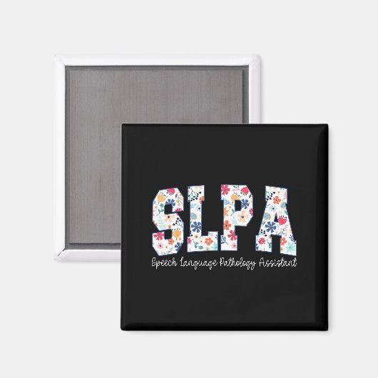 Aimant Floral Speech Language Pathology Istant Slpa Appre (Recto/Verso)