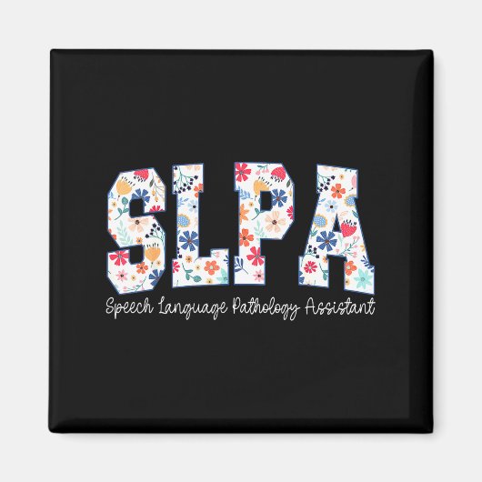 Aimant Floral Speech Language Pathology Istant Slpa Appre (Devant)