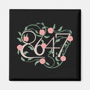 Aimant Floral Subtle Anti Trump 8647 86 47 Boho