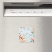 Aimant floral vintage avec fleurs (In Situ (Lave-vaisselle))