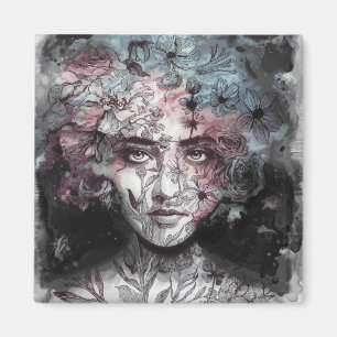 Aimant Floral Visions: A Surreal Portrait