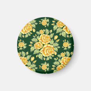 Aimant Floral Yellow Roses Motif