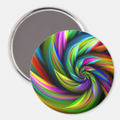 Aimant Flore Arc-en-ciel Fleur spirale (Recto/Verso)