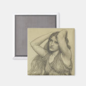 Aimant Flore aux cheveux longs (Recto/Verso)