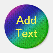 Aimant Flore bleu vert arc-en-ciel dégradé Mélange diagon (Devant)