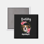 Aimant Flore Bulldog Mama (Recto/Verso)