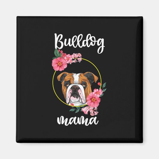 Aimant Flore Bulldog Mama (Devant)