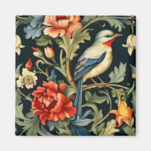 Aimant Flore complexe avec oiseaux (Devant)