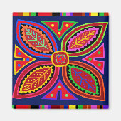 Aimant Flore de Kuna Indian Mola (Devant)