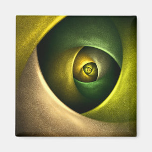 Aimant Flore verte Florale moderne Art Abstrait Motif #23