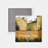 Aimant Florence Italie - Architecture Jaune (Recto/Verso)