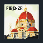 Aimant Florence Italie voyage vintage<br><div class="desc">Aimant voyage vintage Florence Italie</div>