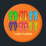 Aimant Florida: Flip Flops<br><div class="desc">Colorful Flip Flops,  "I Love Florida."</div>
